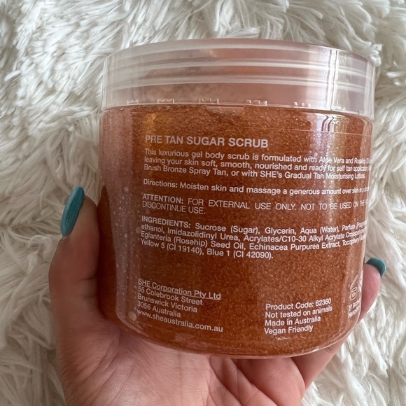 𝅺NEW! OM SHE Aromatherapy Australia Golden Body Pre Tan Sugar Scrub - Picture 3 of 5